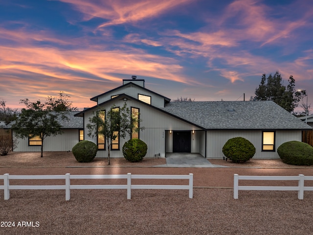 view of front of home