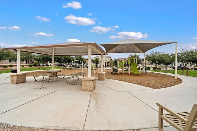 view of home's community featuring a gazebo and a playground