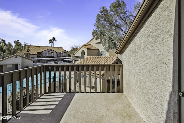 view of patio / terrace featuring a balcony