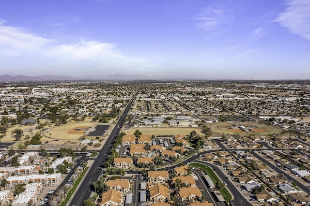 bird's eye view with a residential view