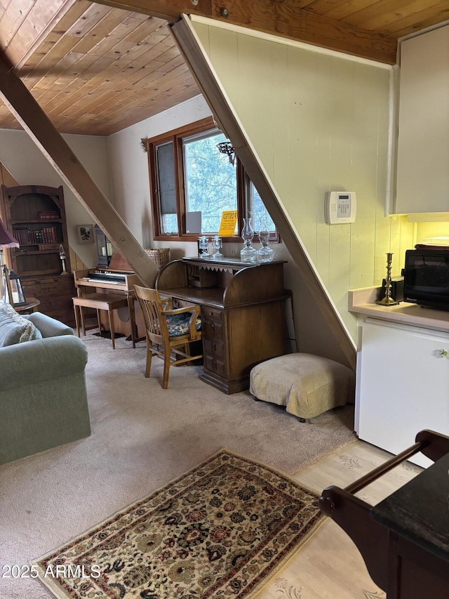 3994 N Mohawk St, Pine, AZ 85544 - living room with wood ceiling and vaulted ceiling