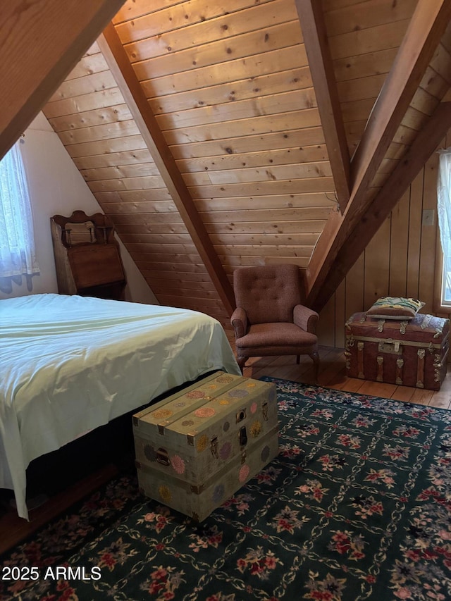 3994 N Mohawk St, Pine, AZ 85544 - bedroom featuring wood ceiling, wood walls, and wood finished floors