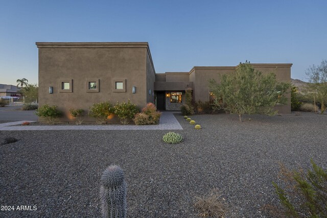 view of pueblo revival-style home