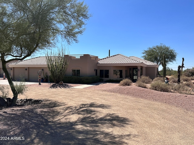 view of front of house featuring a garage