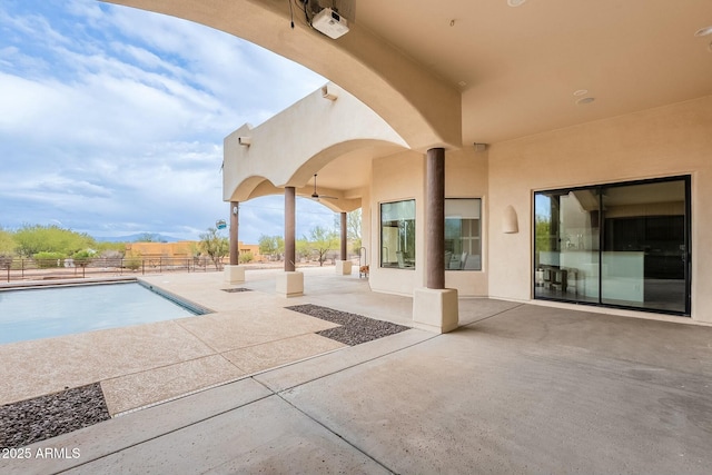 28423 N 139th St, Scottsdale, AZ 85262 - view of patio / terrace with a fenced in pool and fence