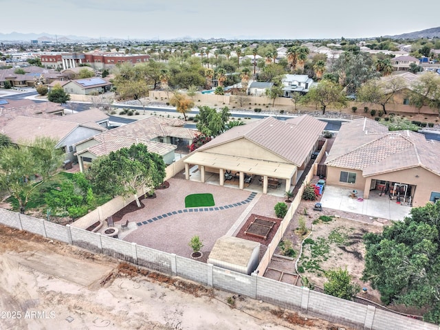 drone / aerial view featuring a residential view