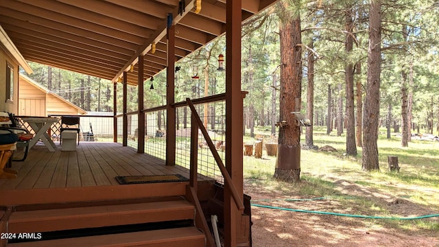 702 Mule Springs Trl, Forest Lakes, AZ 85931 - view of wooden terrace