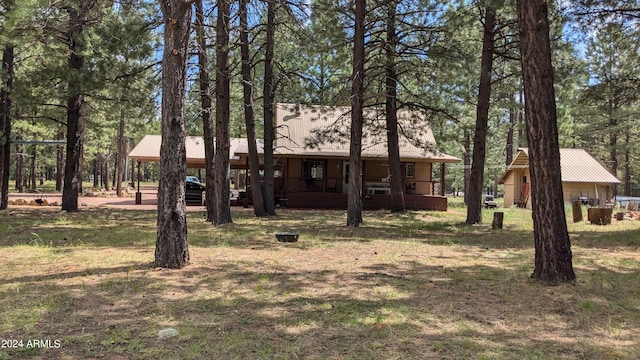 702 Mule Springs Trl, Forest Lakes, AZ 85931 - view of front of home featuring metal roof