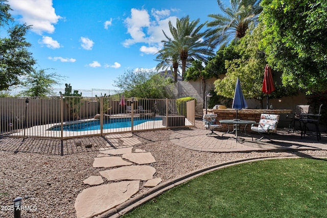 1922 E Everett Dr, Phoenix, AZ 85022 - view of swimming pool with a patio area and fence