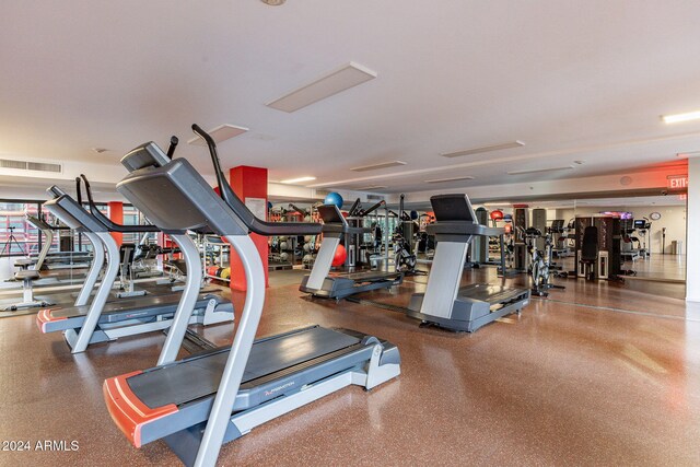 view of exercise room