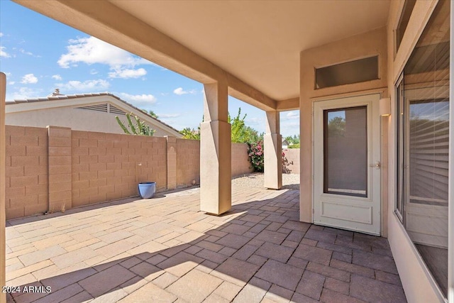 view of patio / terrace with a fenced backyard