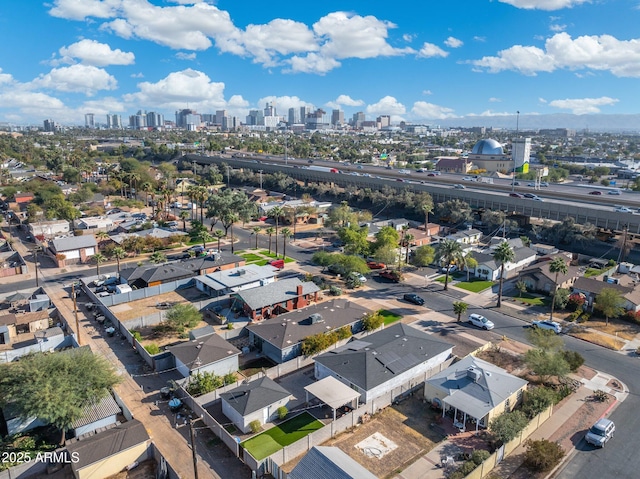 bird's eye view featuring a view of city