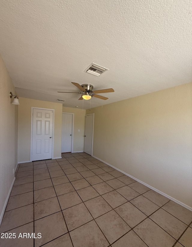 4913 W Maryland Ave, Glendale, AZ 85301 - spare room featuring a ceiling fan, a textured ceiling, and light tile patterned floors