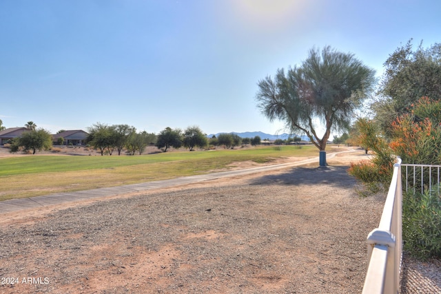 view of road featuring a mountain view