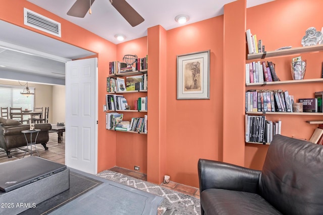 9012 S 47th Pl, Phoenix, AZ 85044 - living area with visible vents and ceiling fan