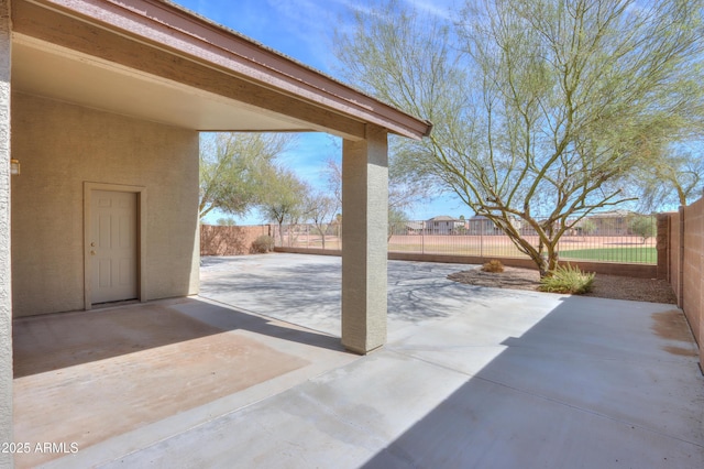 view of patio / terrace featuring a fenced backyard