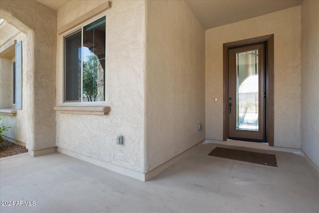 view of doorway to property