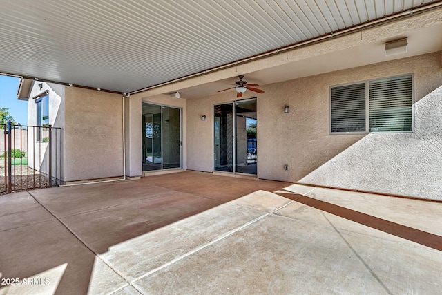 view of patio / terrace with ceiling fan