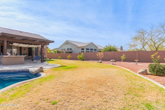 view of yard featuring a patio