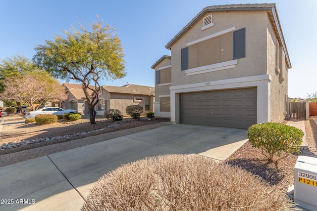 view of front of home featuring a garage