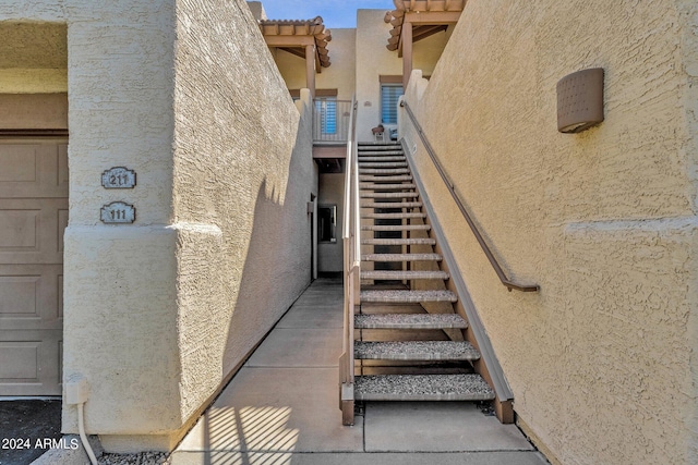 view of stairway