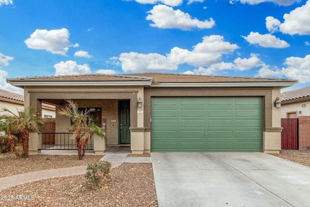 view of front of home featuring a garage