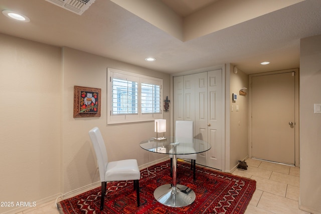 2413 E Rancho Dr, Phoenix, AZ 85016 - dining area featuring recessed lighting, baseboards, and light tile patterned flooring