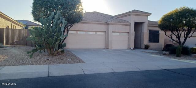 view of front facade with a garage