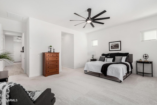 3089 N 200th Ave, Buckeye, AZ 85396 - bedroom featuring carpet floors, baseboards, and a ceiling fan