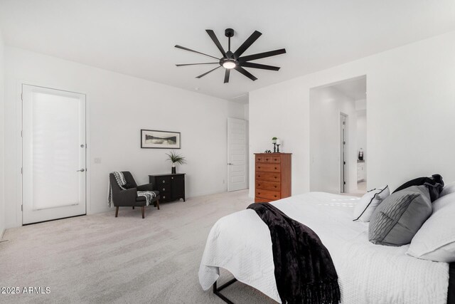 3089 N 200th Ave, Buckeye, AZ 85396 - bedroom featuring light carpet and a ceiling fan