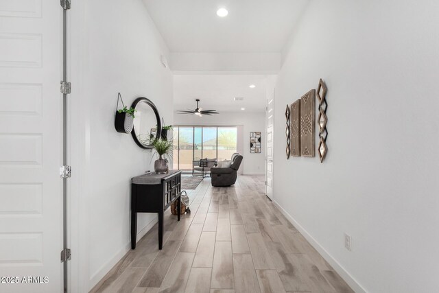 3089 N 200th Ave, Buckeye, AZ 85396 - corridor featuring recessed lighting, light wood-type flooring, and baseboards