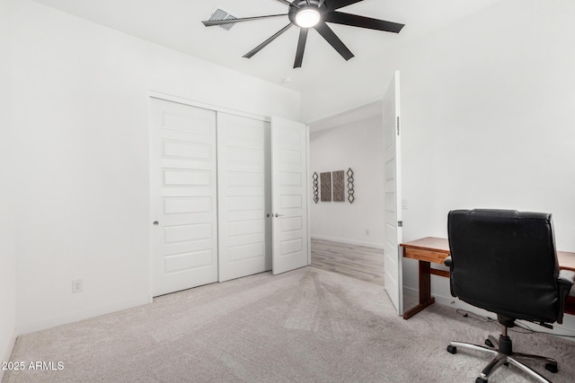 3089 N 200th Ave, Buckeye, AZ 85396 - carpeted home office with ceiling fan and baseboards