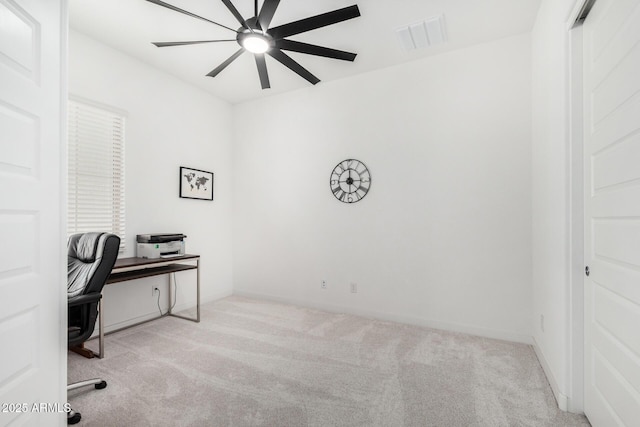 3089 N 200th Ave, Buckeye, AZ 85396 - home office featuring carpet flooring and ceiling fan