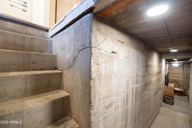 1309 W Lynwood St, Phoenix, AZ 85007 - stairway with finished concrete floors