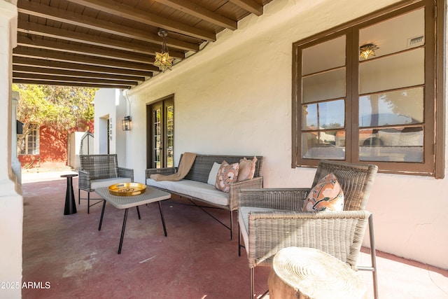 1309 W Lynwood St, Phoenix, AZ 85007 - view of patio with french doors and an outdoor living space