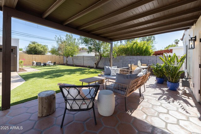 1309 W Lynwood St, Phoenix, AZ 85007 - view of patio with outdoor dining area and an outdoor hangout area