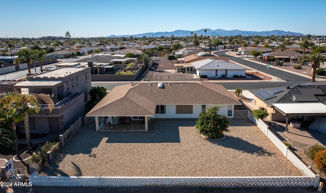 bird's eye view featuring a mountain view