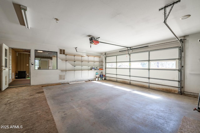 garage featuring visible vents