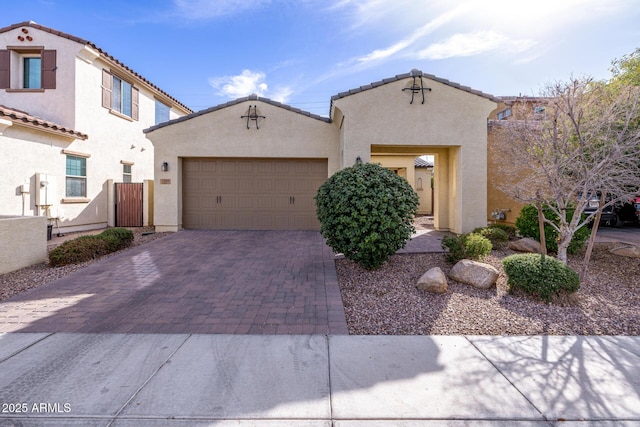 view of front of home featuring a garage