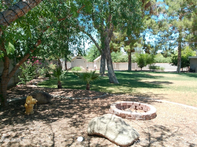 6139 E Voltaire Ave, Scottsdale, AZ 85254 - view of yard with a fire pit
