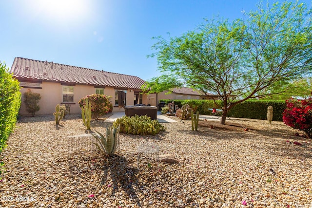 17139 S 174th Dr, Goodyear, AZ 85338 - back of property with a patio area, a tile roof, and stucco siding
