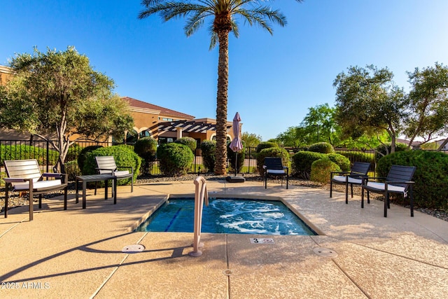 17139 S 174th Dr, Goodyear, AZ 85338 - view of pool featuring a patio, a swimming pool, a pergola, and fence