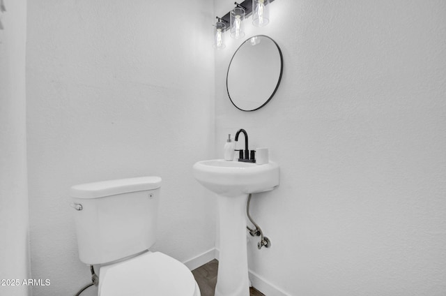 538 S Macdonald, Mesa, AZ 85210 - half bath with toilet and wood finished floors