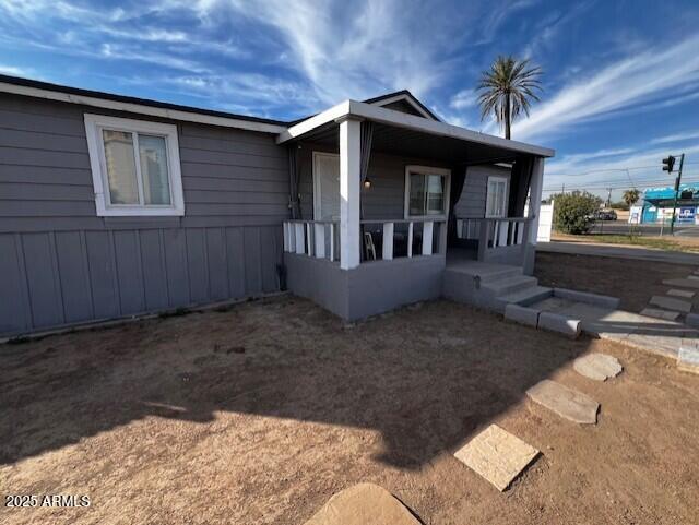 exterior space featuring a porch