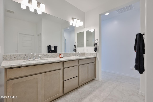 17819 W Georgia Ave, Litchfield Park, AZ 85340 - full bath with double vanity and marble finish floors