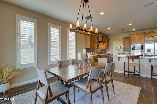 view of dining area