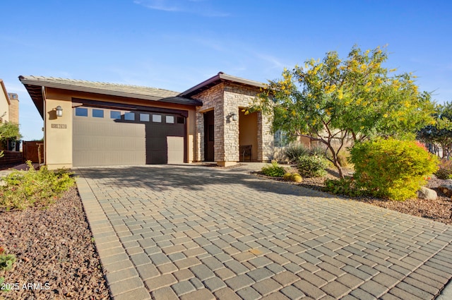 view of front of house featuring a garage