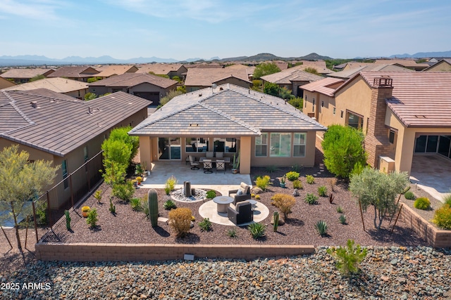 exterior space featuring a mountain view