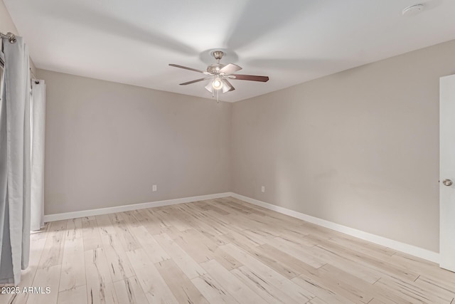 3119 W Cochise Dr Unit 111, Phoenix, AZ 85051 - unfurnished room featuring a ceiling fan, light wood-type flooring, baseboards, and a smoke detector