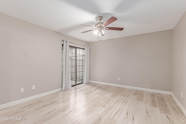 3119 W Cochise Dr Unit 111, Phoenix, AZ 85051 - spare room with ceiling fan, baseboards, and light wood finished floors